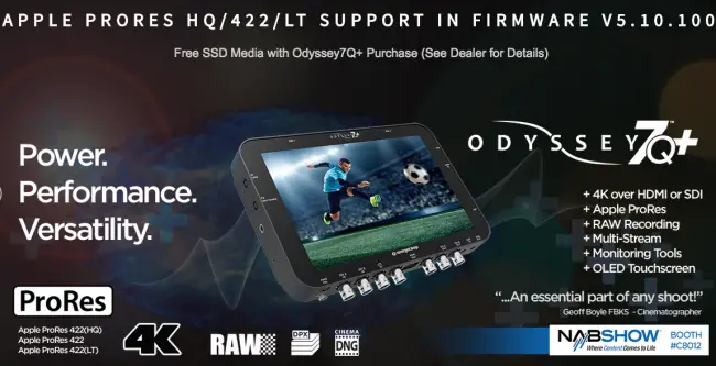 Odyssey7q+ ProRes 422 LT