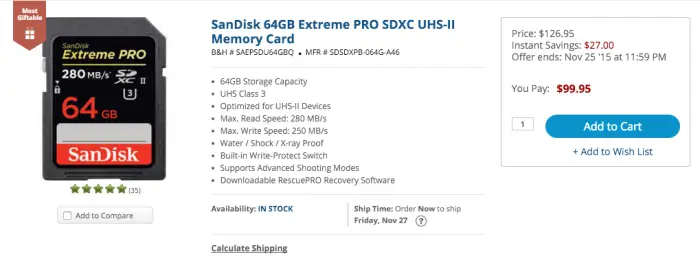Sandisk Extreme Pro 128gb Black Friday Deal