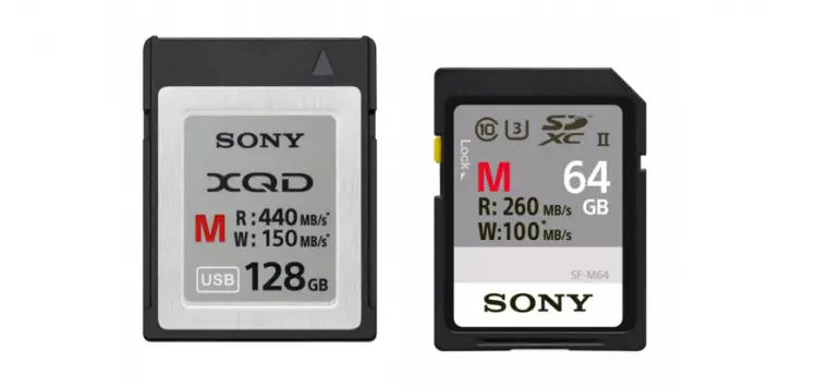 Sony XQD M-series SDXC Cards