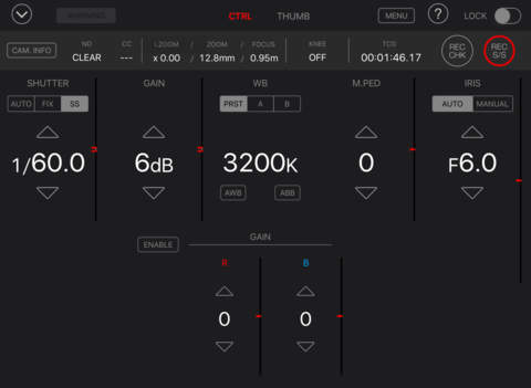 Panasonic AG-DVX200 AG ROP App iPad