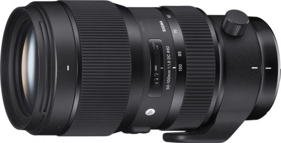 Sigma 50-100mm f1.8 Art Lens Side View
