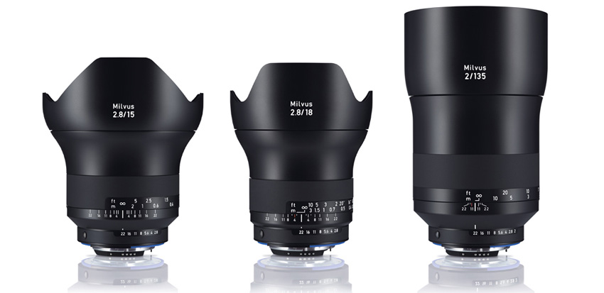 The focal lengths 15mm, 18mm and 135mm are each being offered as a ZF.2 mount for Nikon and as a ZE mount for Canon cameras. In addition, the ZF.2 version is equipped with a manual aperture ring.