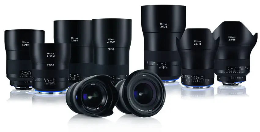 The three new lenses expand the ZEISS Milvus family that now covers the focal length range 15mm - 135mm.