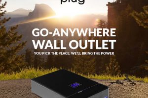 PLUG is a High-Capacity Battery Pack with two AC Wall Outlets and Solar Charging