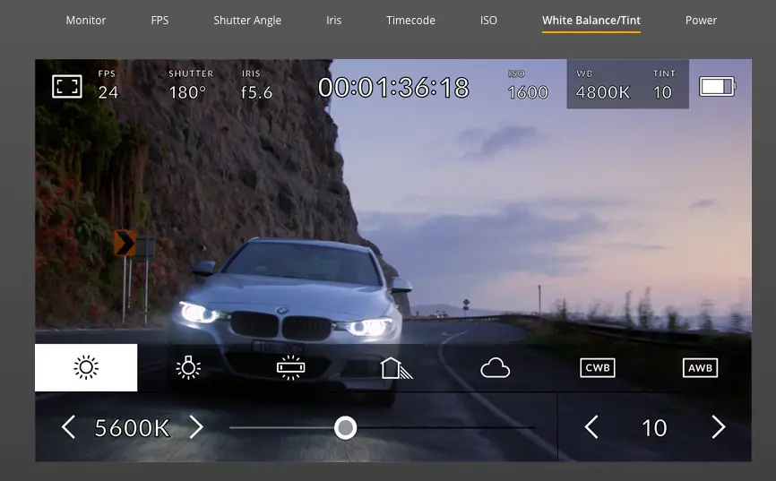 Ursa Mini 4.6K Heads Up Display HUD Camera 4.0 Update