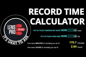 This Free Record Time Calculator Figures the Exact Amount of Footage You Can Fit on Your Memory Card