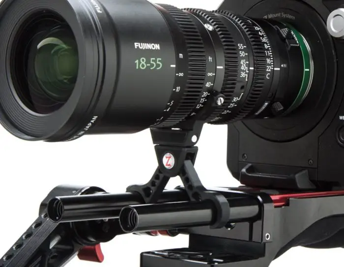 Unique Zacuto Scissor Lens Support For Fuji Mk 18 55mm And Fuji Mk 50 135mm T2 9 4k Shooters