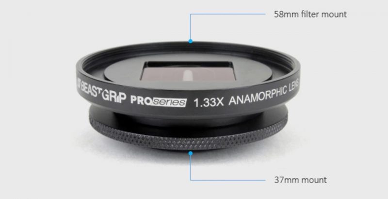 BeastGrip Pro Series Anamorphic 1.33x Lens