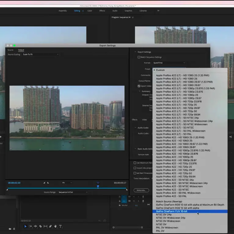 premiere pro 2017 render sequence