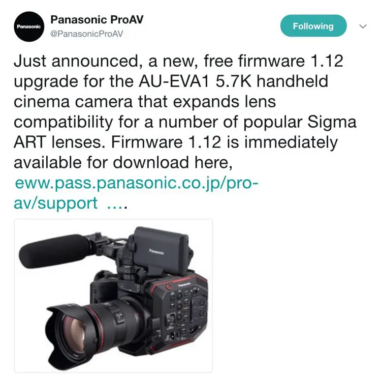 Panasonic au-eva1 firmware 1.12