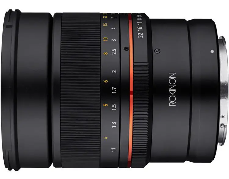 Rokinon Samyang 85mm f1.4 Canon RF front