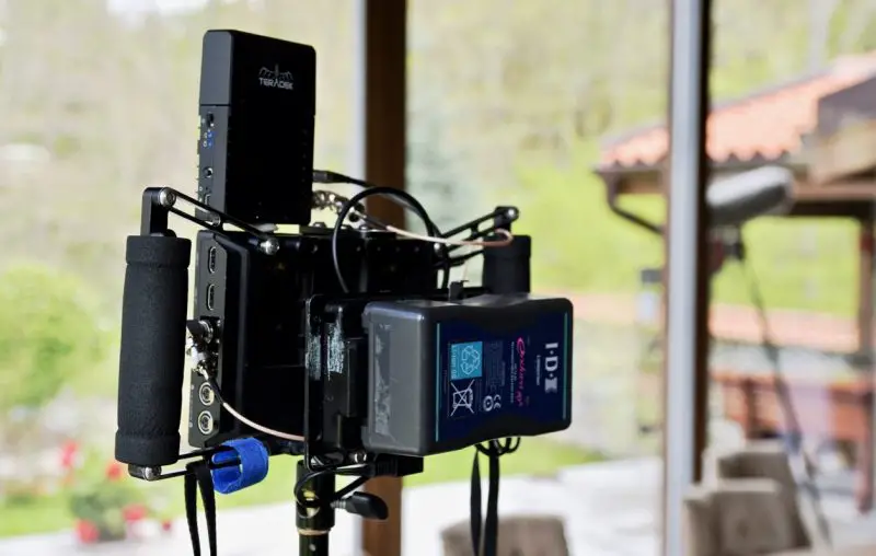 Teradek Bolt 500 LT RX Blackmagic Video assist 4K wooden camera cage