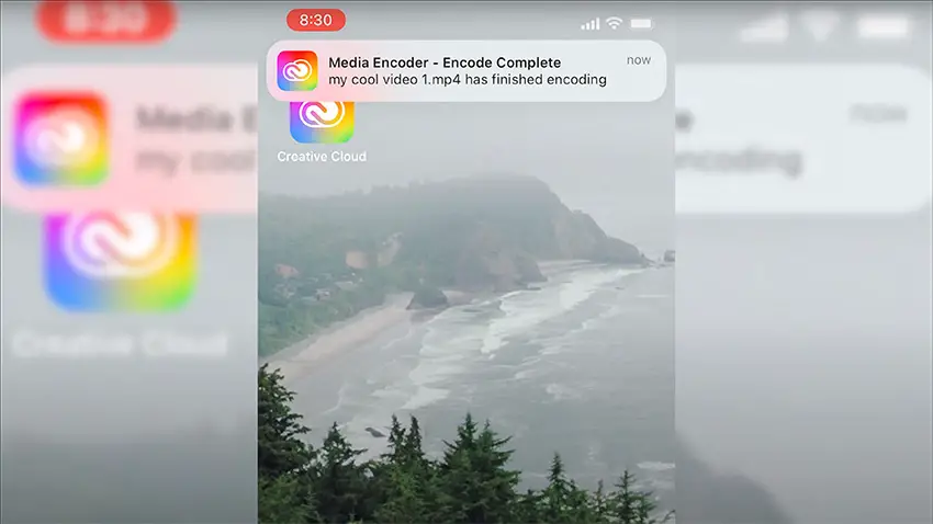 Adobe Creative Cloud Mobile App Export Notifications