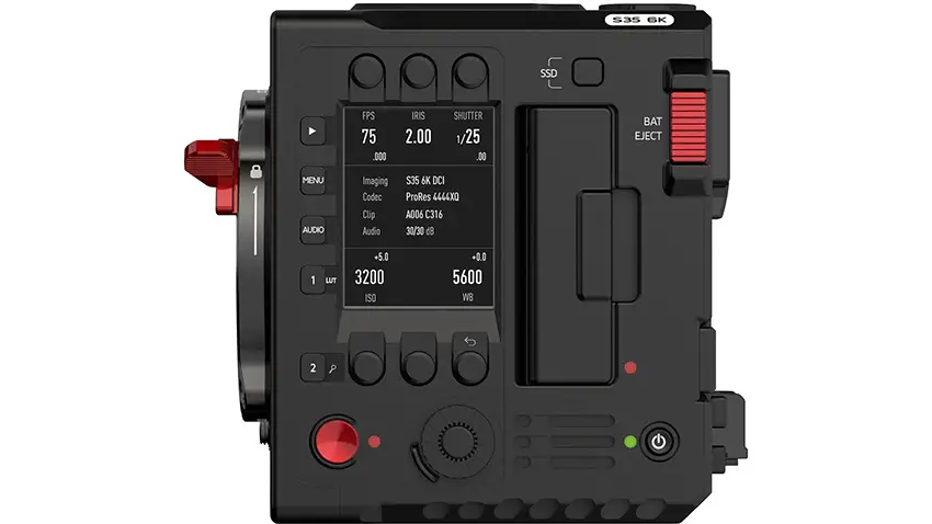 Kinefinity MAVO mark2 S35 Cinema Camera Screen Side