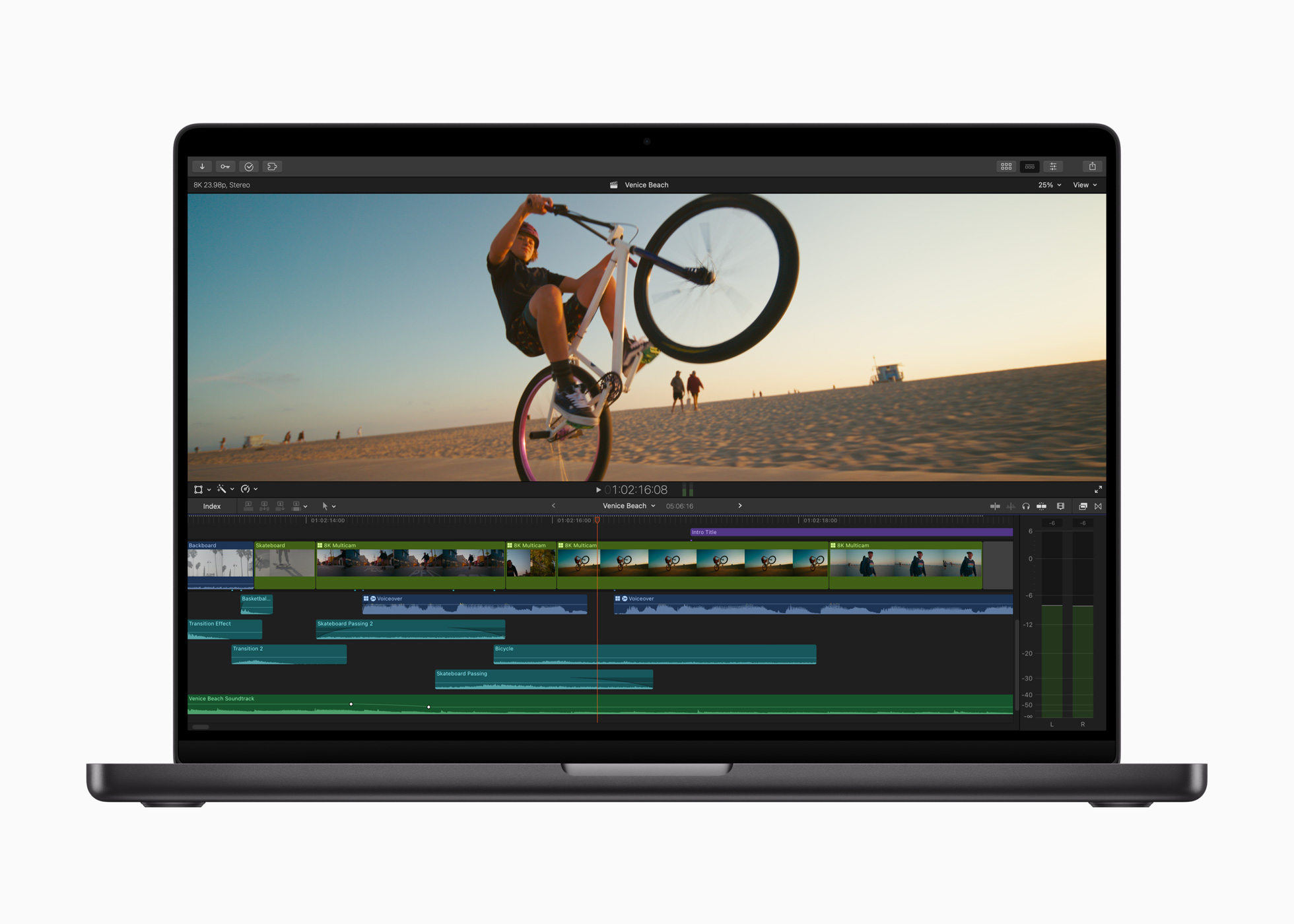 Apple Final Cut Pro Scrolling Timeline